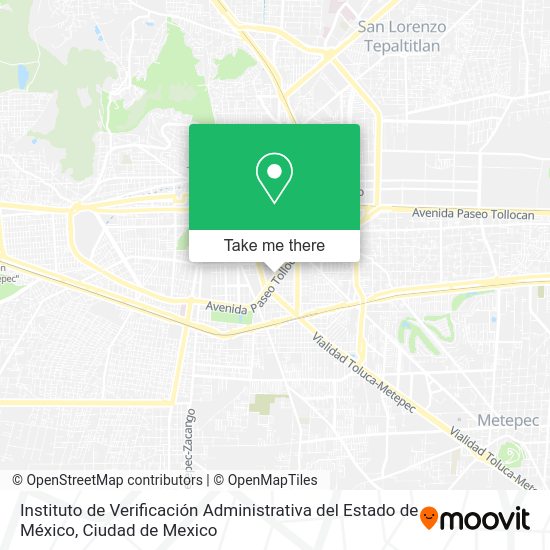 Instituto de Verificación Administrativa del Estado de México map