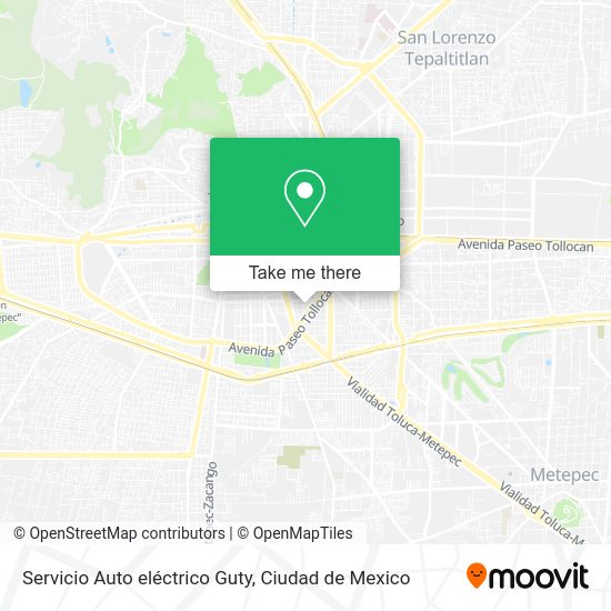 Servicio Auto eléctrico Guty map