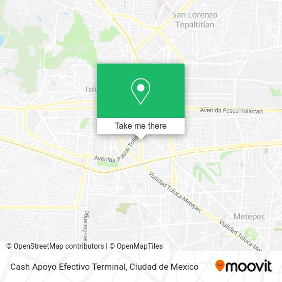 Mapa de Cash Apoyo Efectivo Terminal