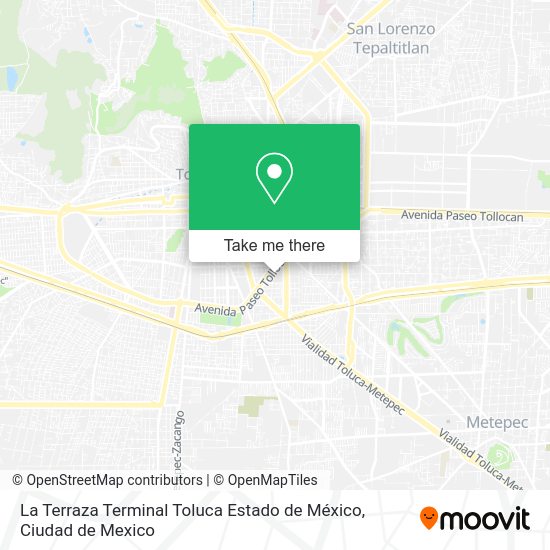 La Terraza Terminal Toluca Estado de México map