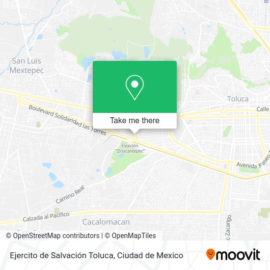 Mapa de Ejercito de Salvación Toluca