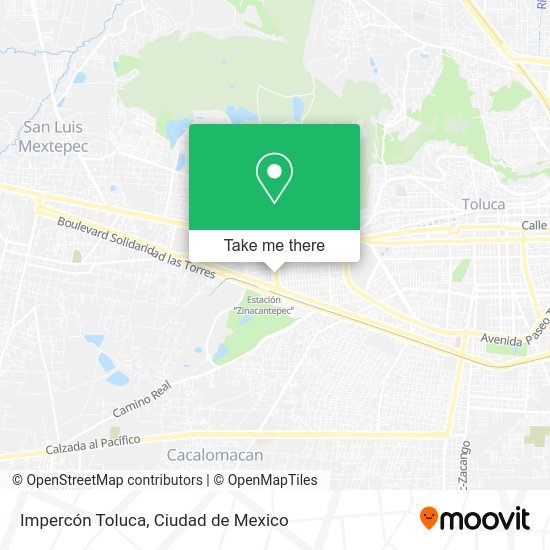 Mapa de Impercón Toluca