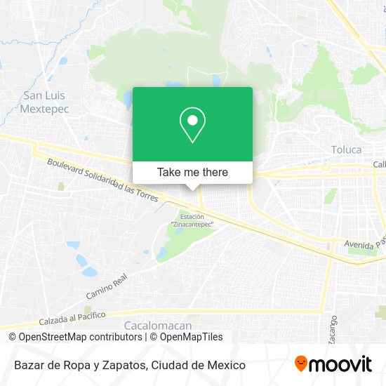 Mapa de Bazar de Ropa y Zapatos
