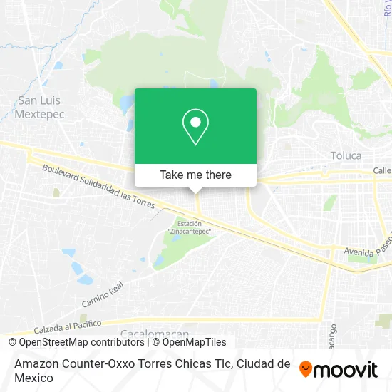 Amazon Counter-Oxxo Torres Chicas Tlc map