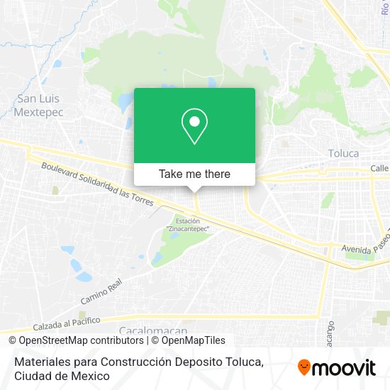 Mapa de Materiales para Construcción Deposito Toluca