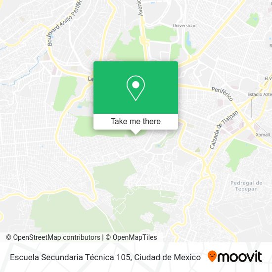 Escuela Secundaria Técnica 105 map