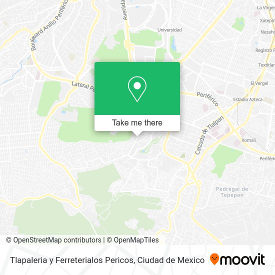 Tlapaleria y Ferreterialos Pericos map