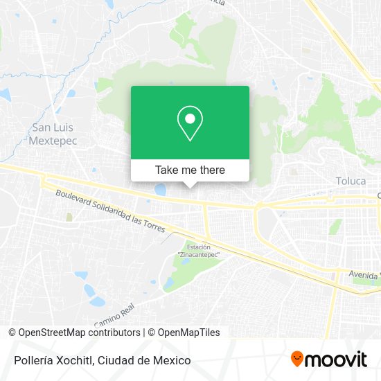 Mapa de Pollería Xochitl