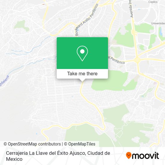 Cerrajería La Llave del Éxito Ajusco map