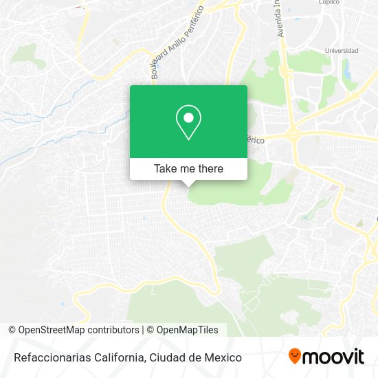 Mapa de Refaccionarias California