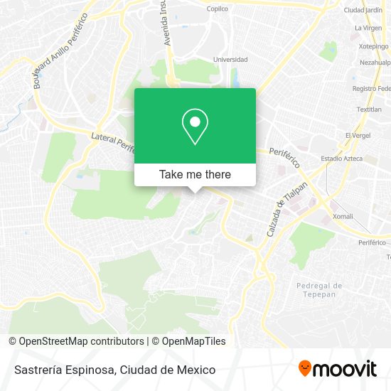 Mapa de Sastrería Espinosa