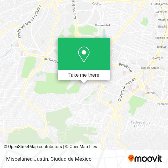 Mapa de Miscelánea Justin