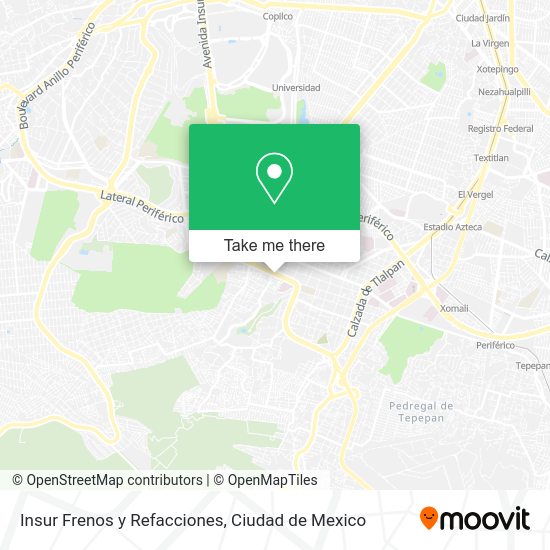 Mapa de Insur Frenos y Refacciones