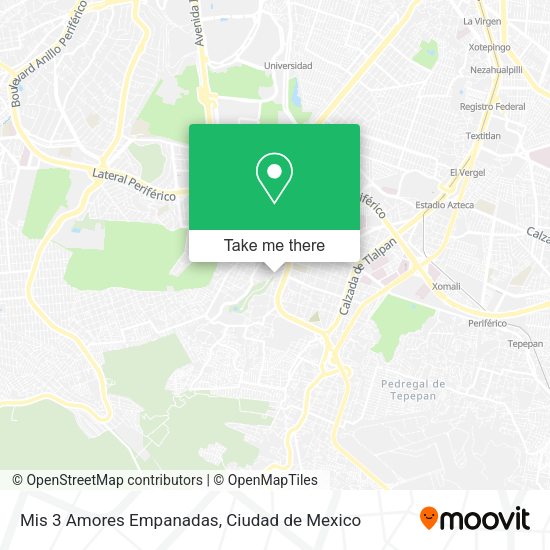 Mapa de Mis 3 Amores Empanadas