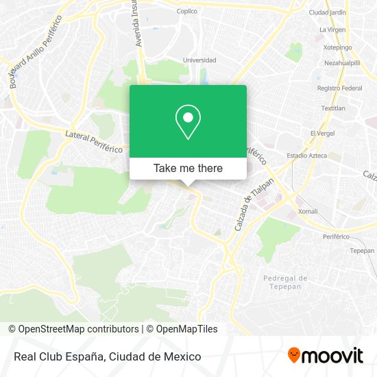 Real Club España map