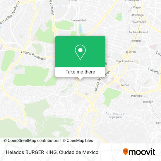 Helados BURGER KING map