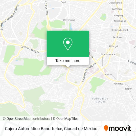 Mapa de Cajero Automático Banorte-Ixe