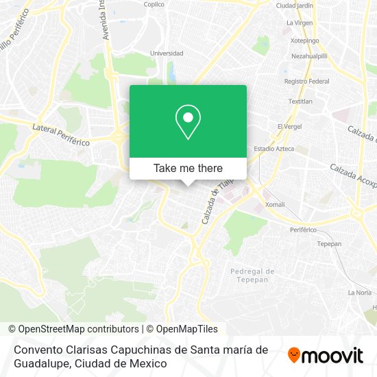 Convento Clarisas Capuchinas de Santa maría de Guadalupe map