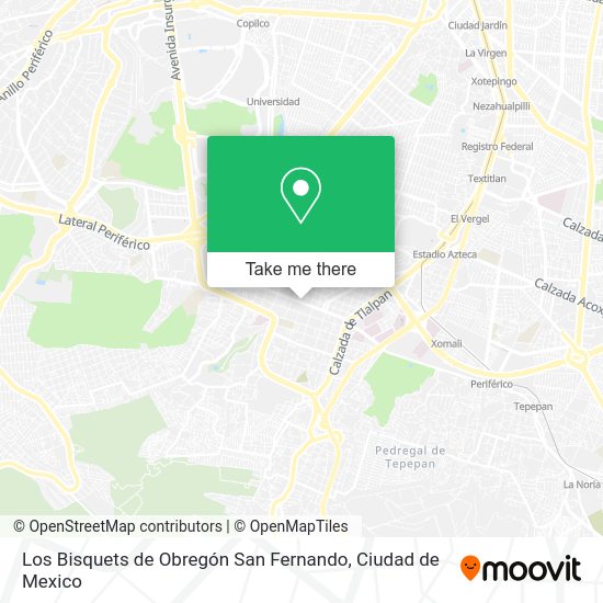 Los Bisquets de Obregón San Fernando map