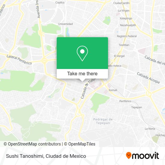 Mapa de Sushi Tanoshimi
