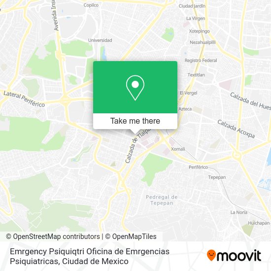 Mapa de Emrgency Psiquiqtri Oficina de Emrgencias Psiquiatricas
