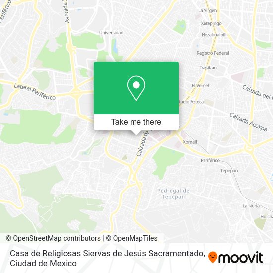 Casa de Religiosas Siervas de Jesús Sacramentado map