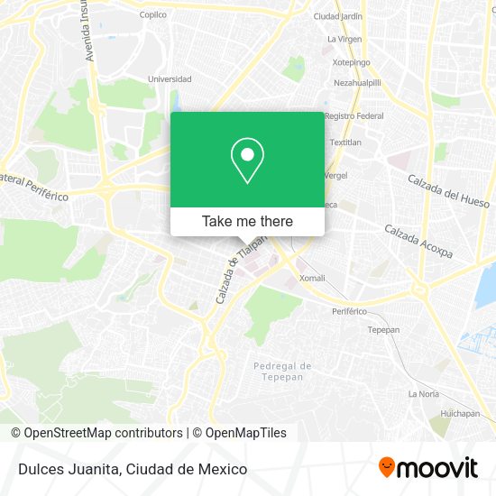 Dulces Juanita map