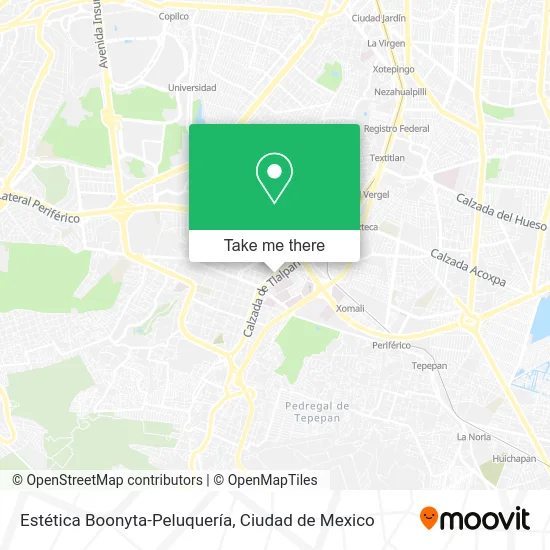 Mapa de Estética Boonyta-Peluquería