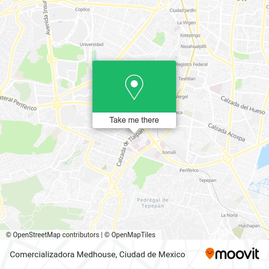 Mapa de Comercializadora Medhouse