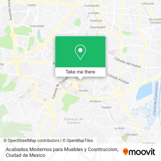Mapa de Acabados Modernos para Muebles y Cosntruccion
