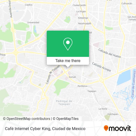 Mapa de Café Internet Cyber King