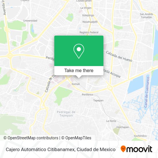 Mapa de Cajero Automático Citibanamex