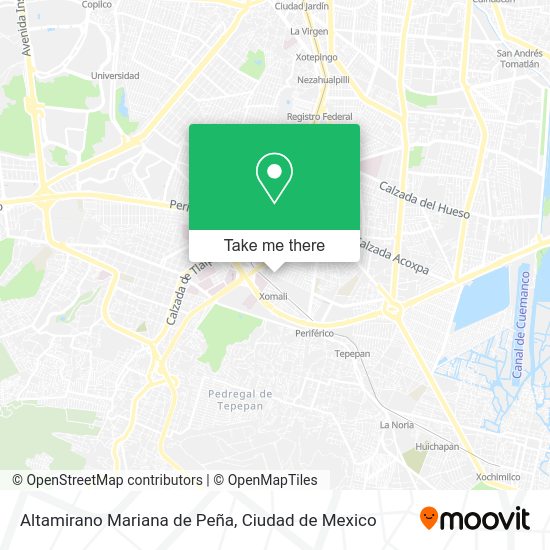 Mapa de Altamirano Mariana de Peña