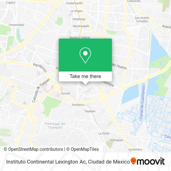 Instituto Continental Lexington Ac map