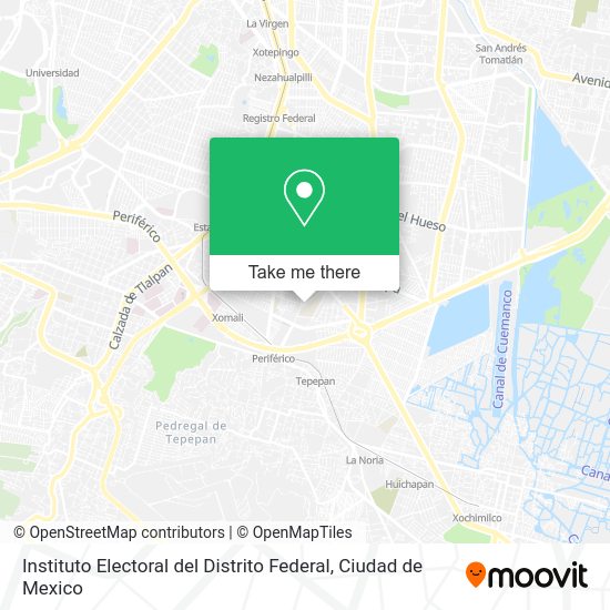 Instituto Electoral del Distrito Federal map