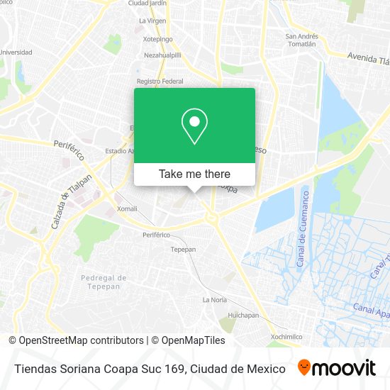 Tiendas Soriana Coapa Suc 169 map