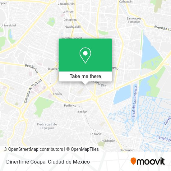 Mapa de Dinertime Coapa