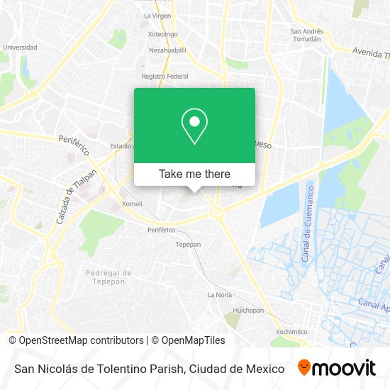 San Nicolás de Tolentino Parish map