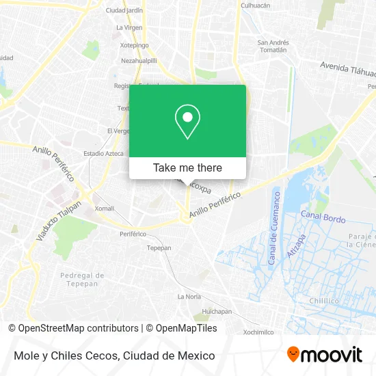 Mole y Chiles Cecos map