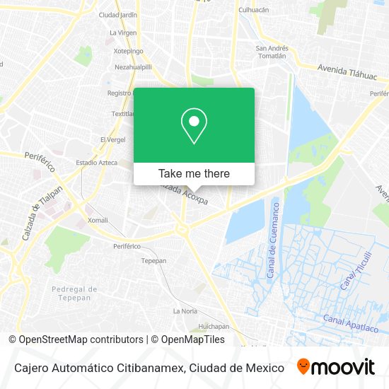 Mapa de Cajero Automático Citibanamex