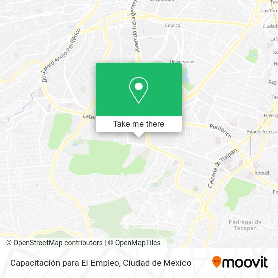 Capacitación para El Empleo map