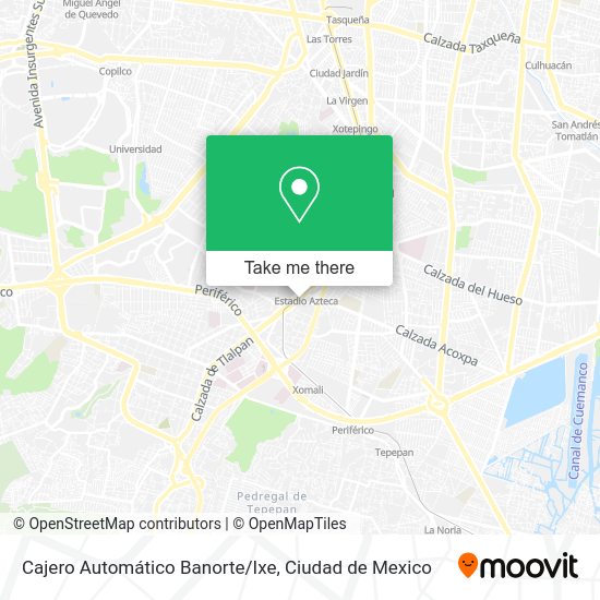 Mapa de Cajero Automático Banorte/Ixe