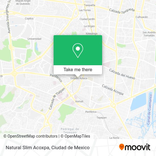 Mapa de Natural Slim Acoxpa