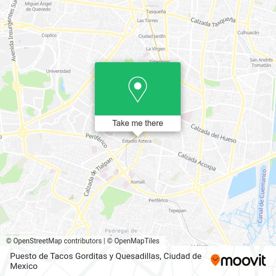 Mapa de Puesto de Tacos Gorditas y Quesadillas