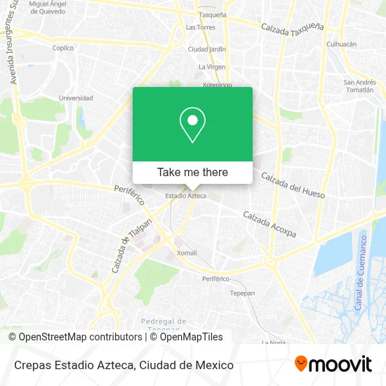Crepas Estadio Azteca map