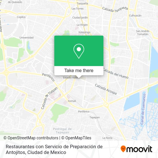 Restaurantes con Servicio de Preparación de Antojitos map