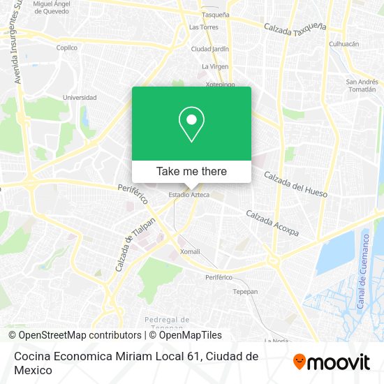 Mapa de Cocina Economica Miriam Local 61