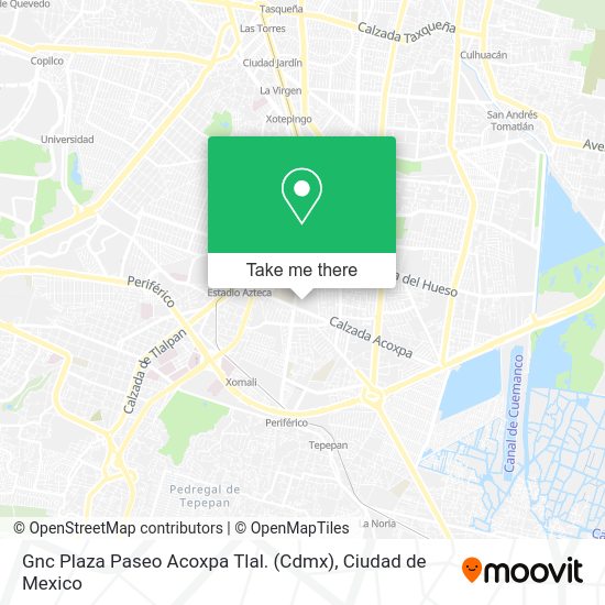 Gnc Plaza Paseo Acoxpa Tlal. (Cdmx) map