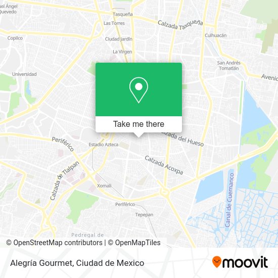 Alegría Gourmet map