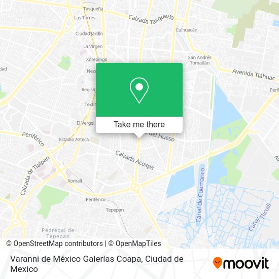 Mapa de Varanni de México Galerías Coapa